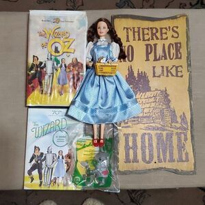 Super cool Dorothy, Wizard of Oz DVD, VHS, no place like home sign Tin man toy